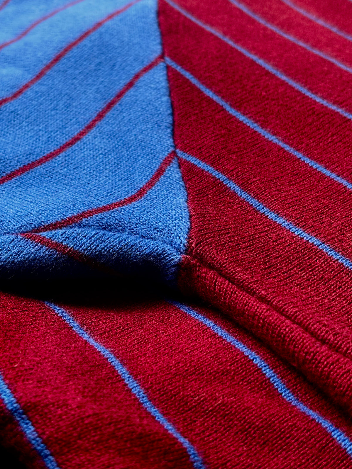 Claret and Blue Pinstripe Polo