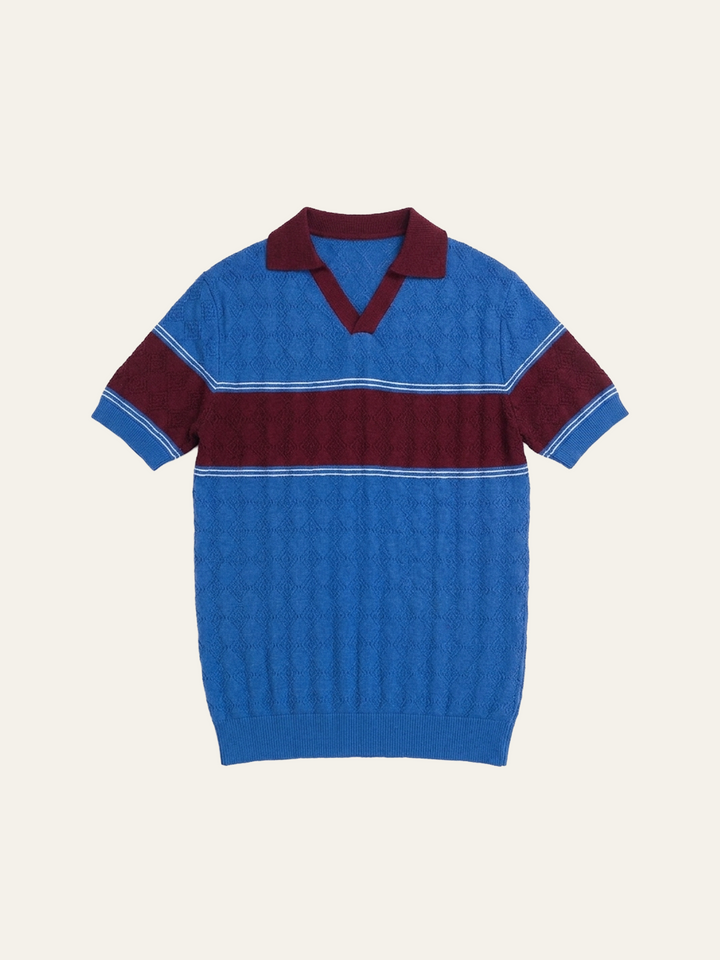 Geometric Knit Polo