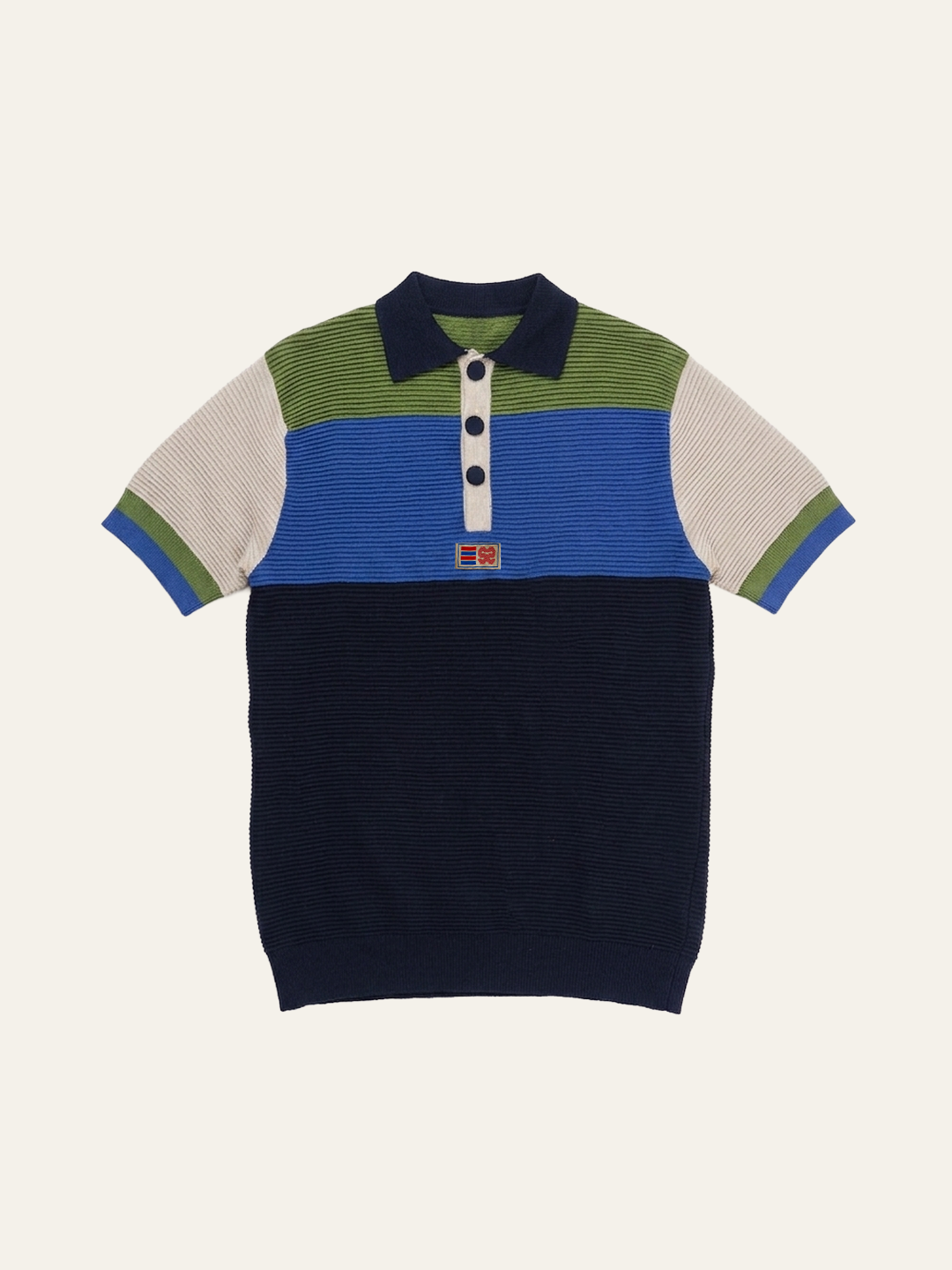 Butt Knit Colour Block Polo