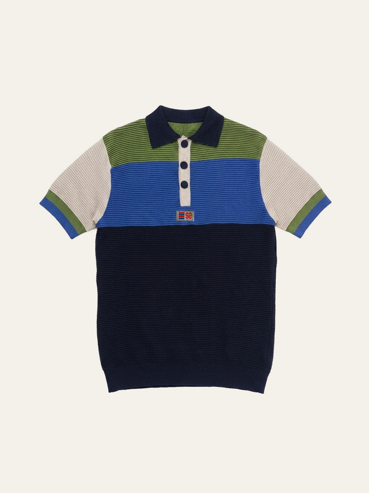 Butt Knit Colour Block Polo