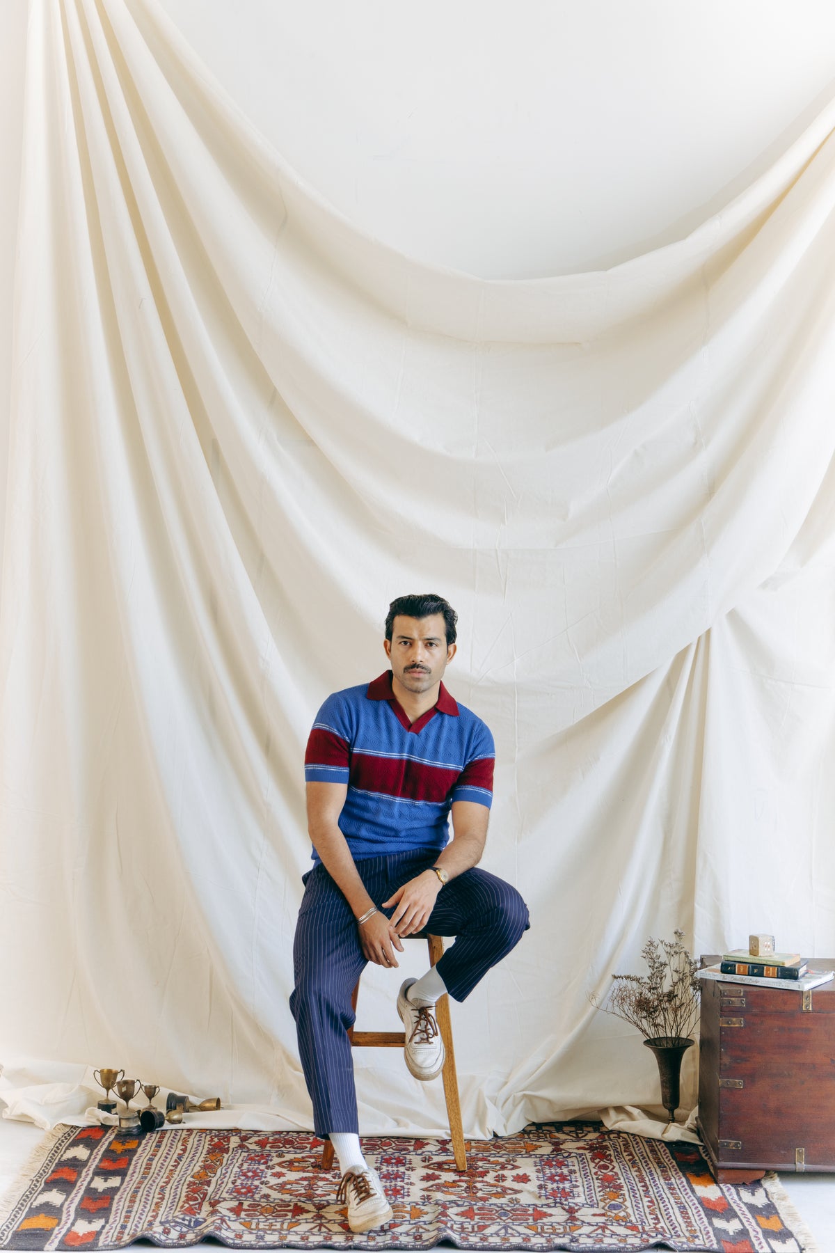 Geometric Knit Polo