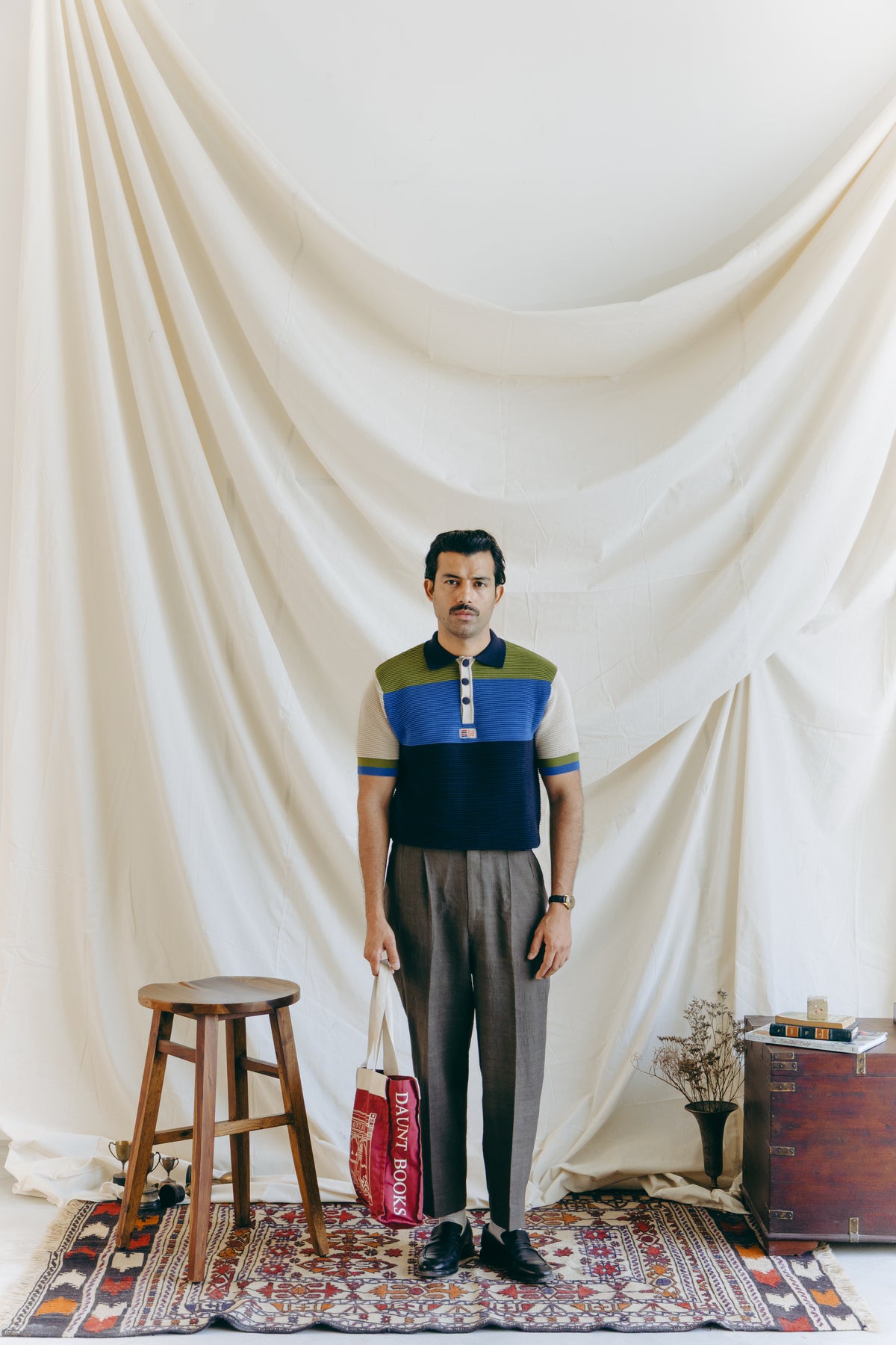 Butt Knit Colour Block Polo