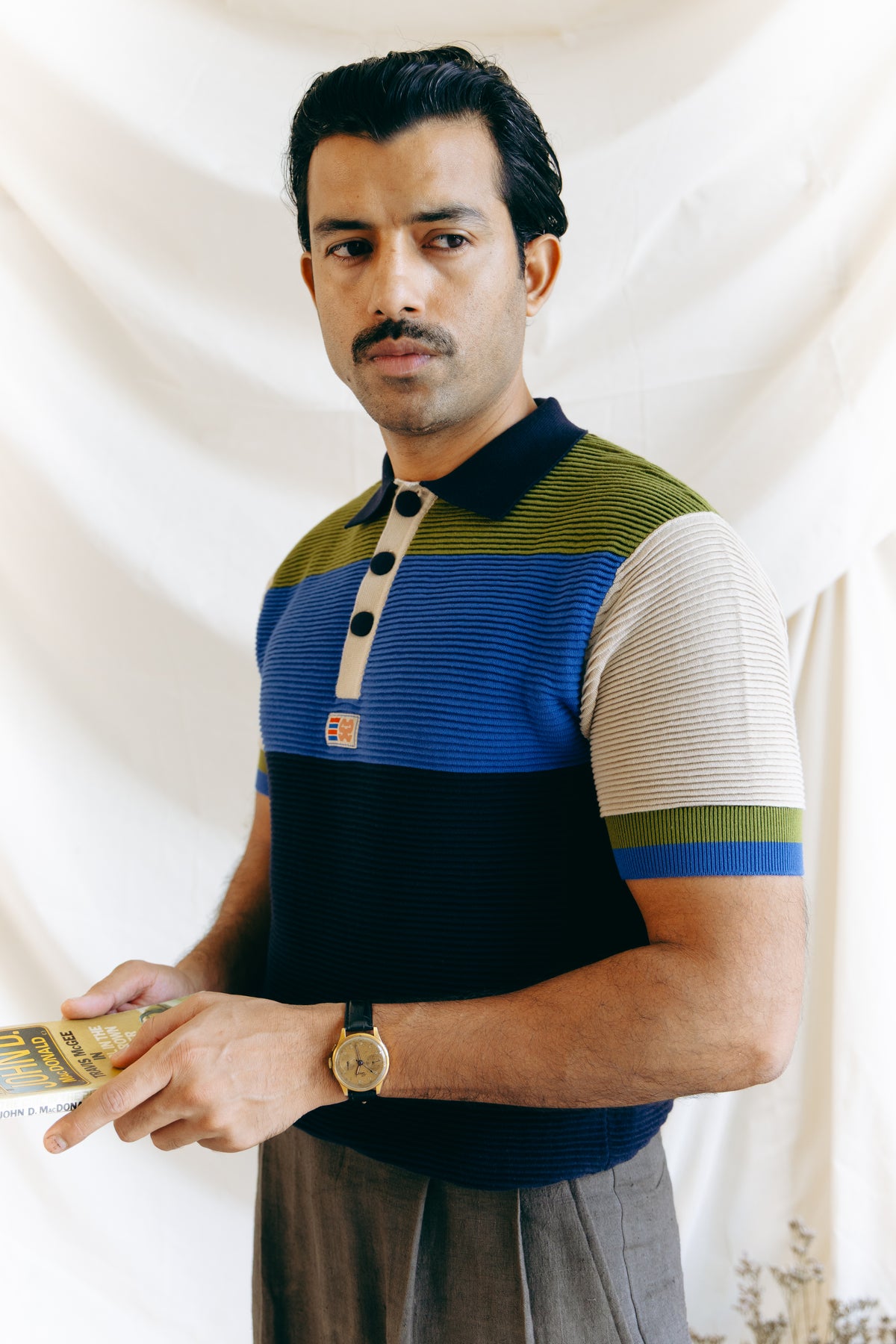 Butt Knit Colour Block Polo