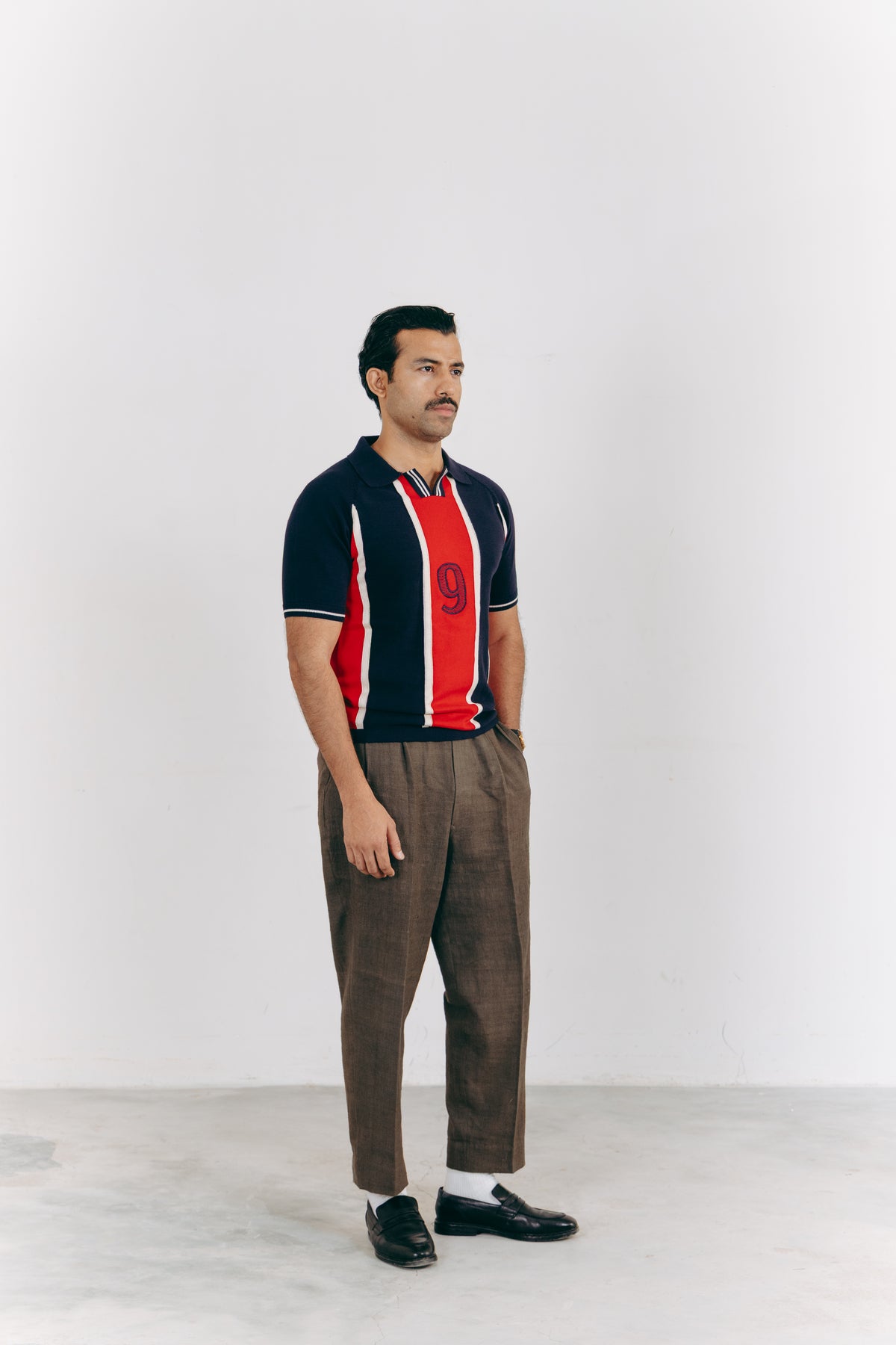 Broad Stripe Raglan Polo
