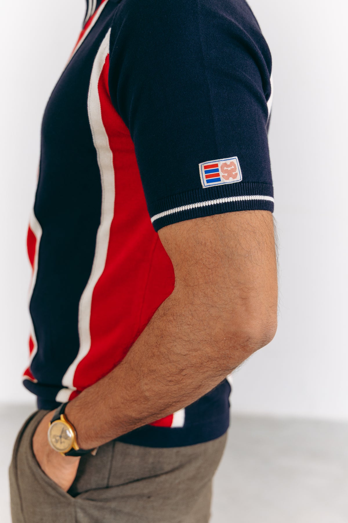 Broad Stripe Raglan Polo
