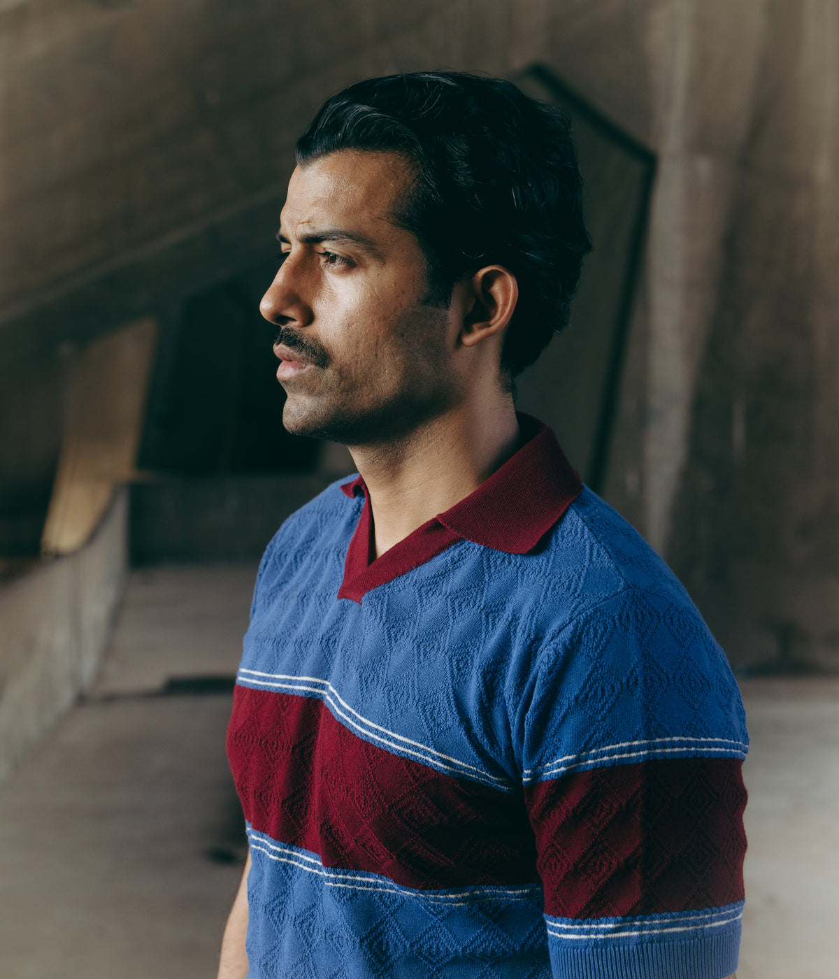 Geometric Knit Polo