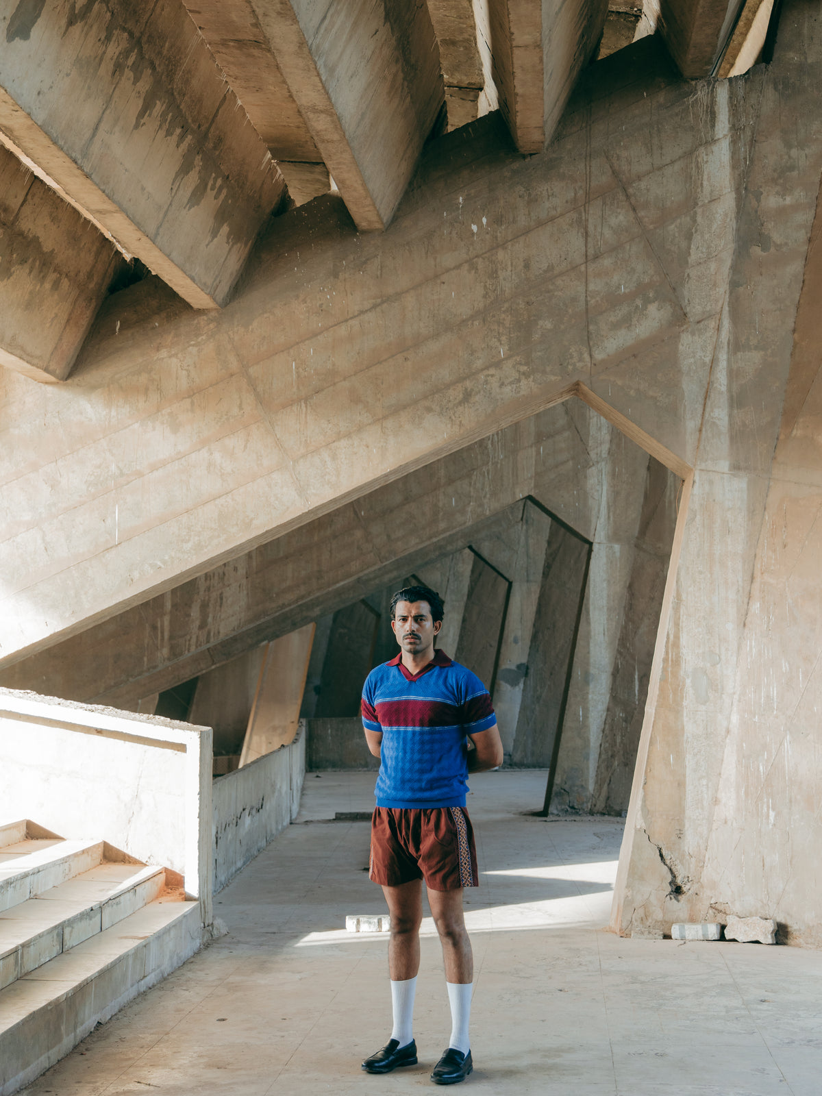 Geometric Knit Polo