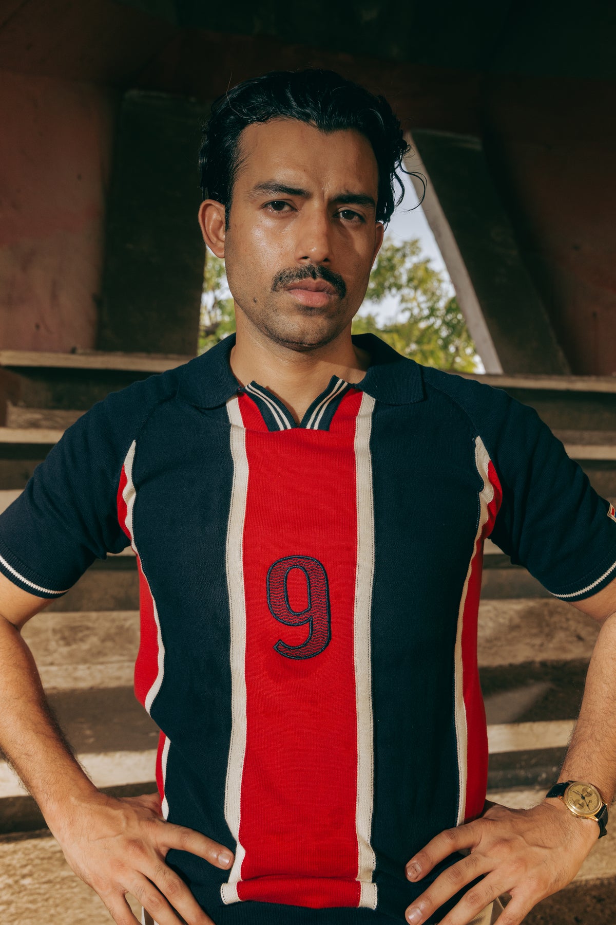 Broad Stripe Raglan Polo