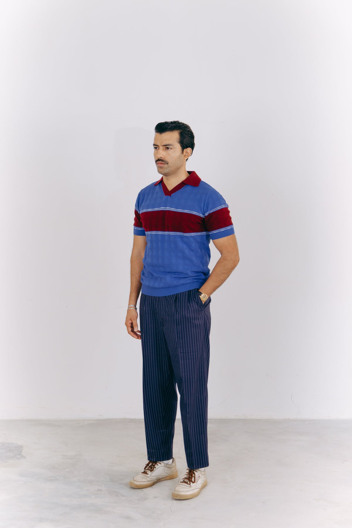 Geometric Knit Polo
