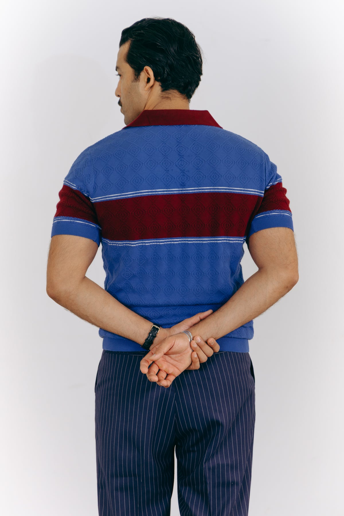 Geometric Knit Polo